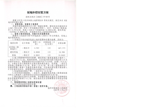 溫甌征地告〔2023〕77-01號及、地上附著物和青苗調查表、集體土地使用權調查表、定界表、定界圖.jpg
